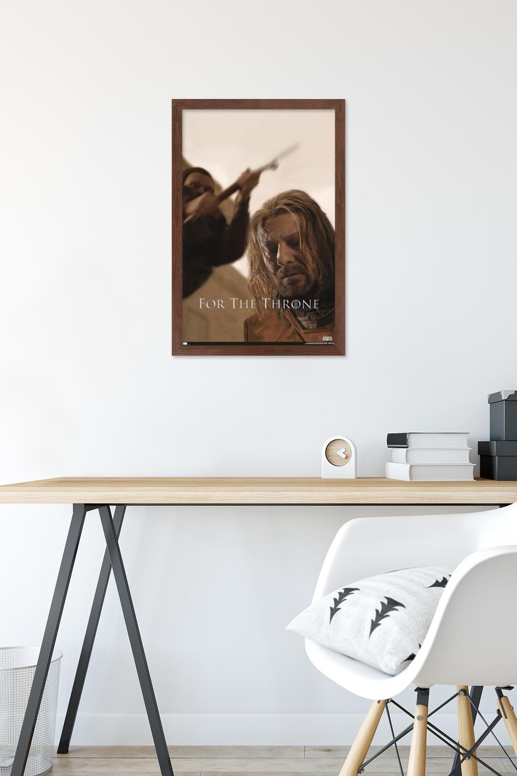 Game of Thrones - Ned Stark Wall Poster, 14.725" x 22.375", Framed
