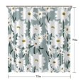 thumbnail image 5 of Gray Daisy Flower White Blooms Pattern Shower Curtain 72"x72" ,Bathroom Decorative Shower Curtains Set with 12 Hooks,Modern Waterproof Washable Shower Curtain, 5 of 6