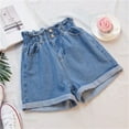 thumbnail image 2 of Jxximdong Boyfriend Jeans for Women, Denim with Pockets Shorts Large Jeans Casual Short Pants, Blue Women's Denim Pants, 2 of 4