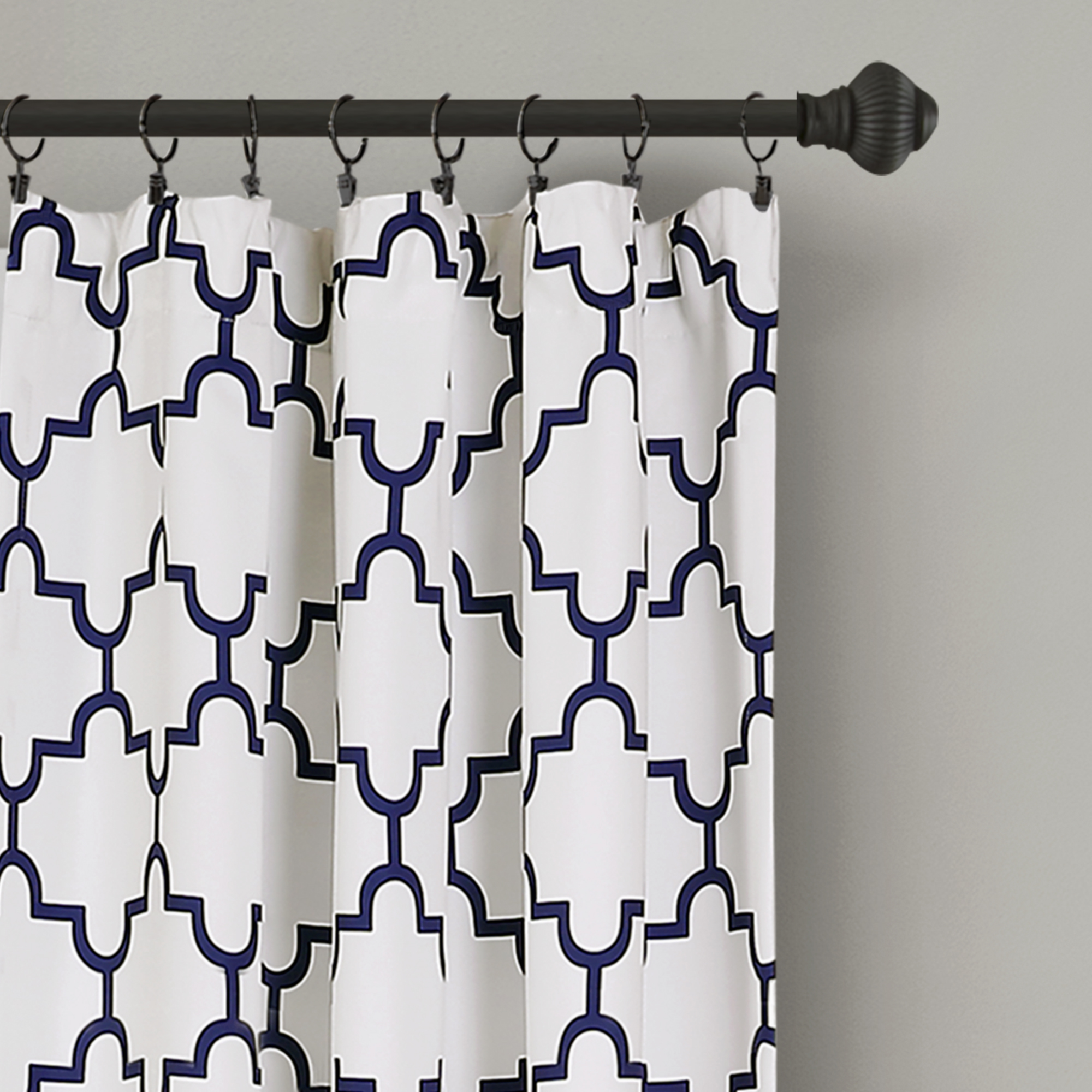 Bellagio Room Darkening Window Curtain Panels Navy 52x84 Set