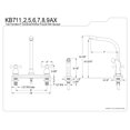 thumbnail image 2 of Kingston Brass KB712AX Victorian High Arch Kitchen Faucet with White Sprayer, Polished Brass, 2 of 2