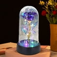 thumbnail image 2 of Rotating Mothers Day Flower Gifts for Mom,Birthday Gifts for Women,Mothers Day Rose Flower Gifts for Her,Mom to Be Gifts,Spinning Colorful Rainbow Light Up Rose in A Glass Dome for Women Wife Grandma, 2 of 7