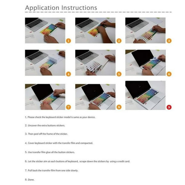 How to Apply keyboard stickers to your MacBook (Pro), Instructions