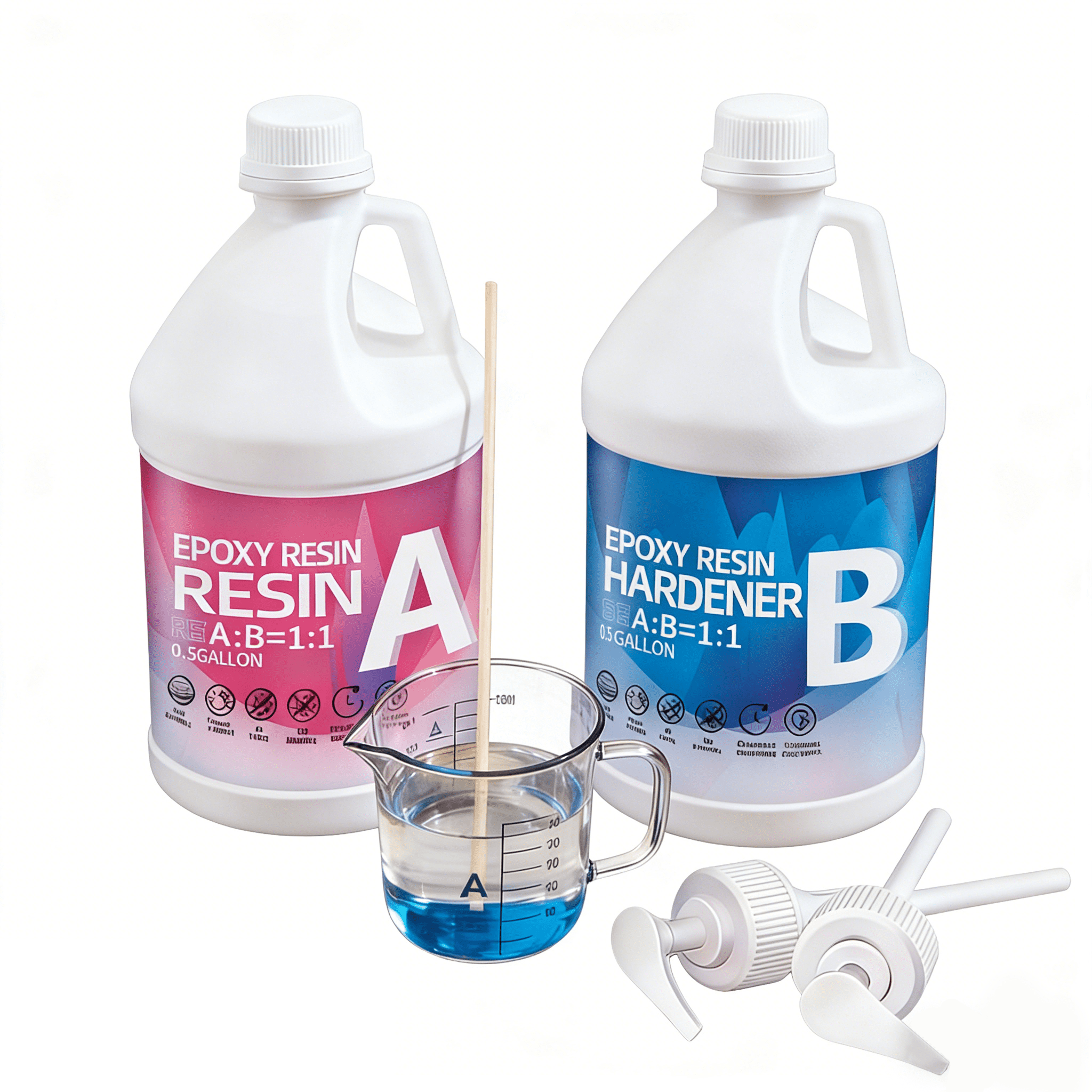 Crystal Clear Epoxy Resin Kit 1GAL - 1:1 Mixing Ratio, Bubble Free & Anti-Yellowing - High Gloss Casting & Coating Resin for Jewelry, River Tables, Bar Top, Countertops & Wood
