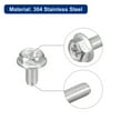 thumbnail image 4 of Uxcell M3x6mm Phillips Hex Head Flange Bolts, 10 Pack 304 Stainless Steel Screws, 4 of 5