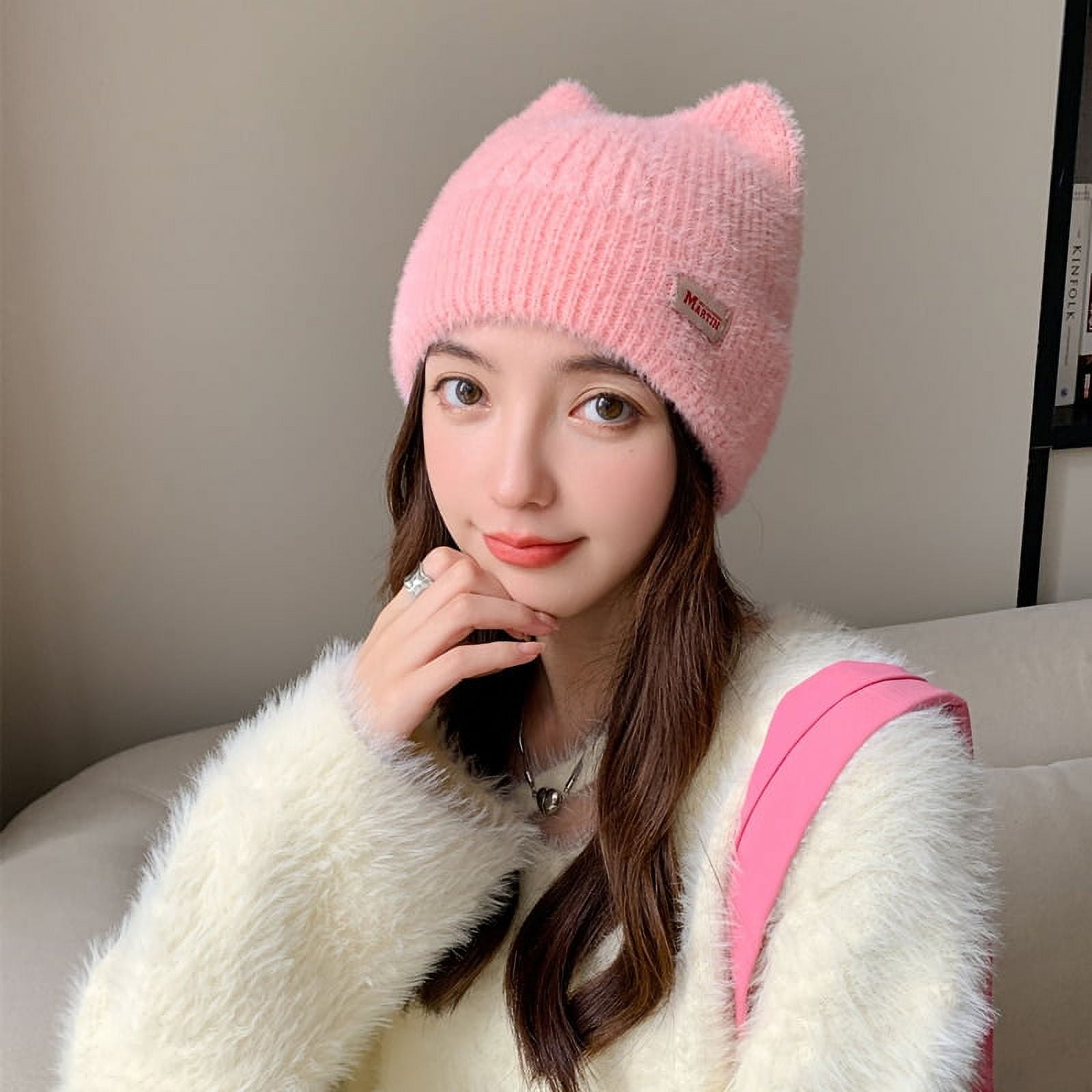 小物 ANDWANG Fluffy cat knit hat Fluffy cat knit hat