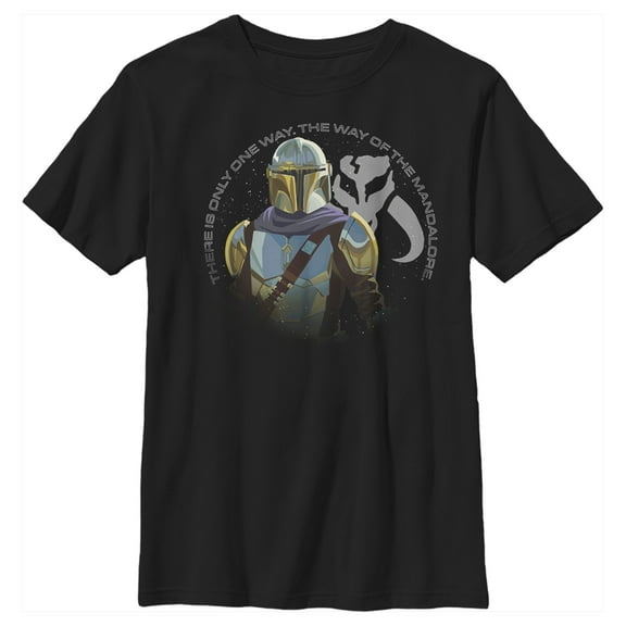 Boy's Star Wars: The Mandalorian Mandalore Way  Graphic Tee Black Large
