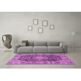 thumbnail image 3 of Ahgly Company Indoor Round Medallion Purple Traditional Area Rugs, 7' Round, 3 of 4