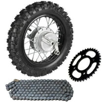 2.50-10" Rear Wheel Tire and Rim Assembly With Chain Sprocket 10" Drum Brake Back Wheel for 50cc 70cc 90cc 110cc CRF50 XR50 PW50 TTR50 Coolster SSR Dirt Pit Bike