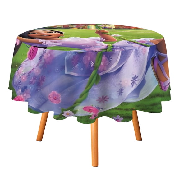 Isabella Encanto-Theme Round tablecloth has an iconic print, fits most tables, and is easy to care for perfect gifts for fans friends and family.diameter60''(152cm)