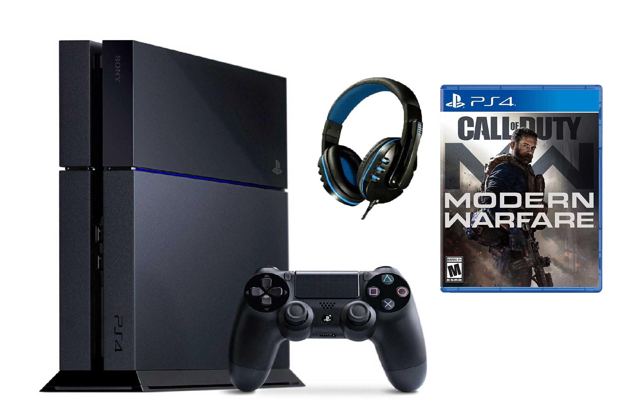 Vend tilbage Regn rent faktisk Sony PlayStation 4 500GB Gaming Console Black with Call of Duty WW2 BOLT  AXTION Bundle Like New - Walmart.com