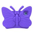 thumbnail image 4 of Decase for Lenovo Tab M10 Plus 3rd Gen Case 10.6 Inch 2022(TB125FU/TB128FU/TB128XU),3D Cartoon Pretty Butterfly EVA Foam Lightweight Kid Proof Rugged Shockproof case with Kickstand,Purple, 4 of 7