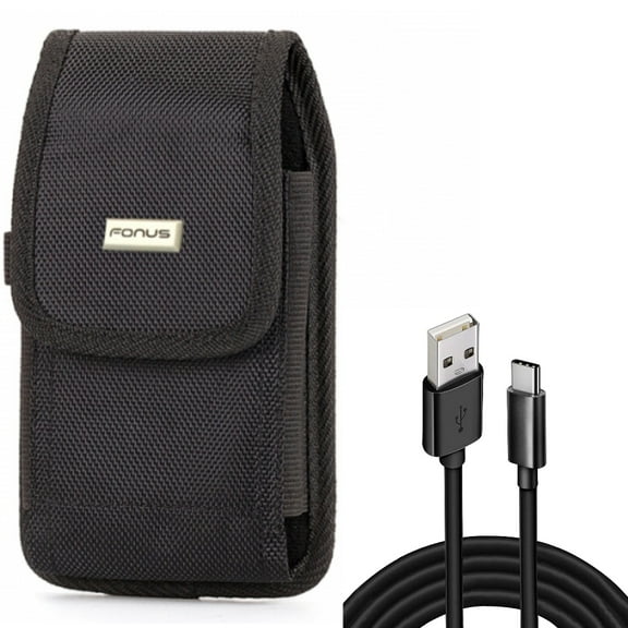 For Galaxy A73 /A54 /A53 /A33 - Case Belt Clip w 10ft USB Cable, Swivel Holster Rugged, Type-C Charger Cord Power for Samsung Galaxy A73 /A54 /A53 /A33 5G