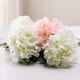 thumbnail image 2 of Flores artificiales de seda blanca, cabezas de hortensias de color blanco marfil para decoración., 2 of 6