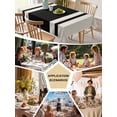 thumbnail image 5 of Black Vintage Table Cloth, Geometric Stripes Simple Lines Waterproof Tablecloth for Rectangle Tables, Reusable Washable Fabric Table Cover for Restaurant Kitchen Dining Tables 60"x84", 5 of 6