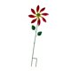 thumbnail image 5 of Escultura artística de jardín con estaca de hierro y flores, adorno impermeable rojo, 5 of 8