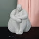 thumbnail image 4 of Figuras de señora gorda de resina, adornos de escritorio, estatuas de Yoga para mujer, artesanía (abrazo sentado), 4 of 8