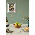 thumbnail image 2 of Willow Brown Round Shaped Basket with High Handle, 2 of 6