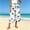 Beige, variant on Atogsazn Womens Summer Floral Print Capris Casual Wide Leg Elastic Waist Cropped Pants Drawstring with Pocket Beach White S Fashion