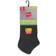 thumbnail image 2 of Hanes Women's ComfortSoft® Low Cut Socks, 6-Pack Black Assortment 8-12, 2 of 2