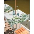 thumbnail image 2 of Square Outdoor Tablecloth with Umbrella Hole Eucalyptus Leaves Outside Table Cloth Waterproof Patio Table Cover Rustic Green Plants Botanical Zipper Tablecloths for Picnic Party Camping 54x54 Inch, 2 of 8