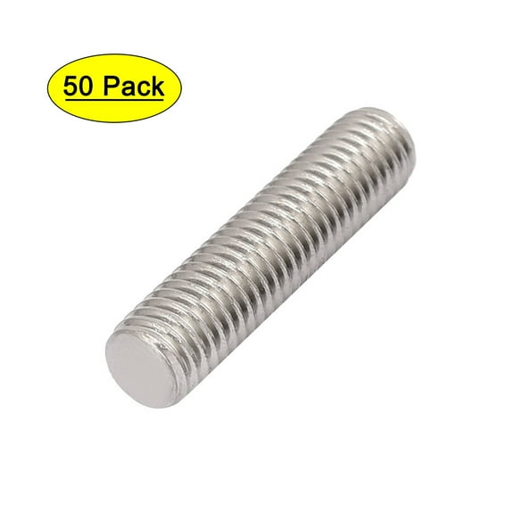 Unique Bargains M8 x 35mm 1.25mm Pitch 304 Stainless Steel Fully Threaded Rods Bar Studs 50Pcs