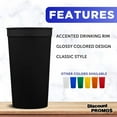 thumbnail image 2 of Plastic Stadium Cups, 32oz, Bulk Pack, 10ct, Black, 2 of 5