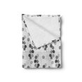 thumbnail image 2 of Grey Soft Flannel Fleece Blanket, Artisan Circle Shaped Leaf Foliage Branches with Sketchy Lines Strips on Background, Cozy Plush for Indoor and Outdoor Use, 60" x 80", Charcoal Grey, by Ambesonne, 2 of 5