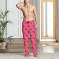 thumbnail image 5 of Uemuo Leopard Print Pattern Men's Wide Leg Palazzo Lounge Pants with Pockets Light Weight Loose Comfy Casual Pajama Pants-Large, 5 of 9