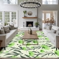 thumbnail image 3 of Green Flowers Area Rugs 5x7 ft Daisies Abstract Blue Texture Washable Rug Non Slip Indoor Carpet Absorbent Floor Mat for Living Room Bedroom Dining Room, 3 of 9