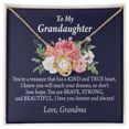 thumbnail image 3 of To My Granddaughter You're a Treasure Infinity Knot Necklace Message Card, 3 of 17