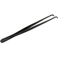 thumbnail image 2 of O'Creme Stainless Steel Precision Kitchen Tweezer Tongs with Serrated Tips for Gripping 10" Curved, Black, 2 of 3