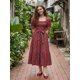 thumbnail image 3 of Vestido de mujer de otoño con estampado a cuadros, mangas abullonadas, escote cuadrado, corpiño ajustado y corte en A fluido., 3 of 7