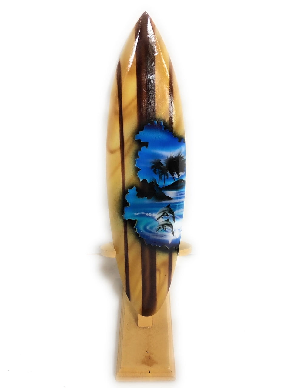 Surfboard w/ Stand Dolphins Design 12" Trophy lea03b30
