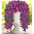 thumbnail image 2 of 2 paquetes de flores artificiales colgantes para exteriores, flores artificiales de seda y plantas artificiales realistas, adecuadas para decoración de terraza, porche y jardín, 2 of 6