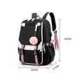 thumbnail image 3 of Mochila escolar con bola de pelo para adolescentes, bolso de lona para ordenador portátil, mochila para estudiantes, 3 of 4
