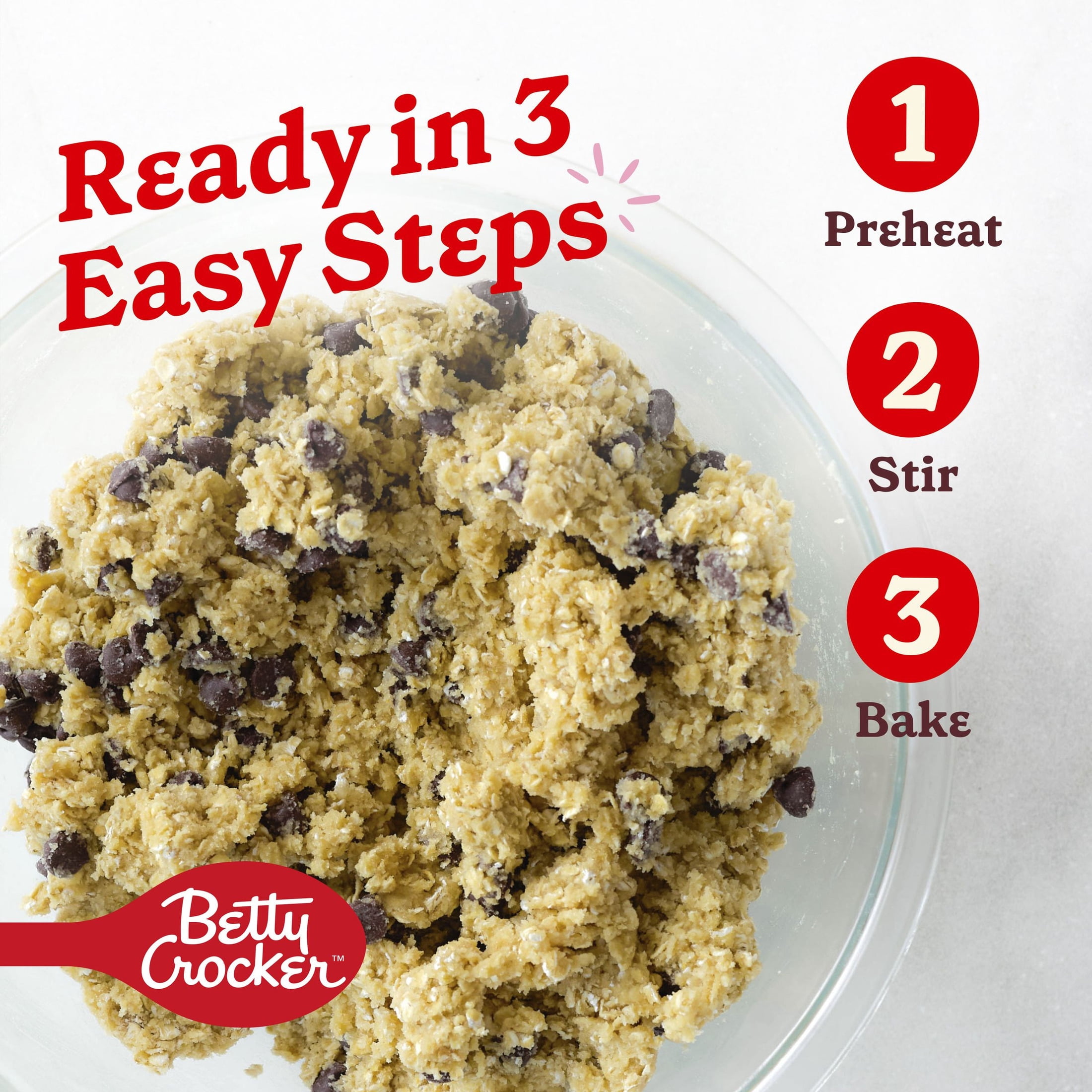 (2 pack) Betty Crocker Oatmeal Chocolate Chip Cookies, Cookie Baking Mix, 17.5 oz