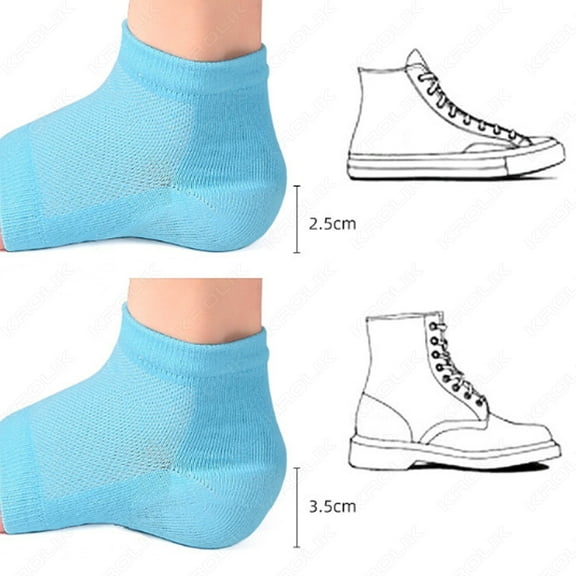 Unisex Height Increase Insoles Non-Slip Bionic Half Insoles Thickened SEBS Gel Heel Pads for Sports Leisure Daily Wear