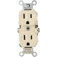 thumbnail image 2 of Enchufe eléctrico Leviton S01-0BR15-OIS, receptáculo dúplex marfil, 2 of 4