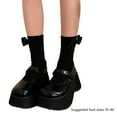 thumbnail image 3 of Milue Womens Calf Socks Spring And Autumn Crew Socks Bowknot Knee High Ribbed Socks, 3 of 21