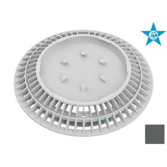 AquaStar CC8105 8 in. AV Pebbletop Drain & Frame, Dark Gray