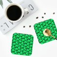 thumbnail image 5 of Pofeuu Green Broccoli Print Leather Coasters Set of 6, Round Cups Mugs Mat Pad for Home Kitchen Heat Resistant Drink Coasters,Square, 5 of 7
