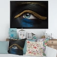 thumbnail image 3 of Designart 'Woman Eyes With Black Skin With A Gold Chain' Modern Framed Art Print, 3 of 4