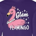 thumbnail image 4 of Inktastic Glam Pink Flamingo with Pearls Long Sleeve T-Shirt, 4 of 5