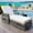 Beige, variant on Outdoor Wicker Long Reclining Chaise, With Adjustable Recliner, Soft Removable Cushions, For Poolside, Garden, Beige