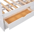 thumbnail image 6 of Harper & Bright Designs Solid Wood Twin Size Dayed with Drawer and Trundle Captain’s Bed Daybed Wood Bed for Kids Adults, White, 6 of 15