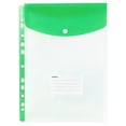 thumbnail image 5 of Expandable Binder Folders with 11 Holes – Plastic Document Pouch with Snap Button & Label Index, Fits 2/3/4 Ring Binders, Letter Size, Versatile Storage for School Office Home 5pcs, 5 of 6