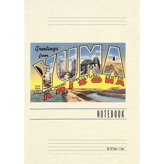 Vintage Lined Notebook Greetings from Yuma (Paperback)