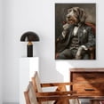 thumbnail image 5 of Hudo Spinone Italiano Painting Gentleman Style on Canvas, Spinone Italiano Vintage Costume Style Animals Posters For Home Decorations, Living Room, Bathroom Decor, 5 of 5