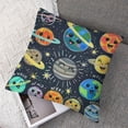 thumbnail image 7 of Acheng  Throw Pillow Covers Solar System,Pillowcase Cushion Covers for Couch Bed, Square Decorative Pillow Cover Home Sofa Bedroom Car, Set of 2 White(Two Size Print) 18x18in, 7 of 7